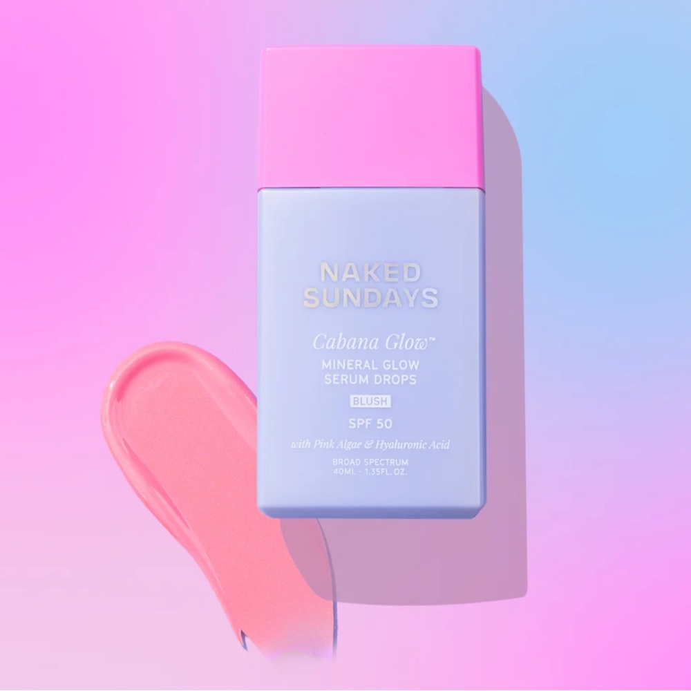 NIB 💕 Naked Sundays CabanaGlow SPF50 Mineral Luminizing Blush Serum